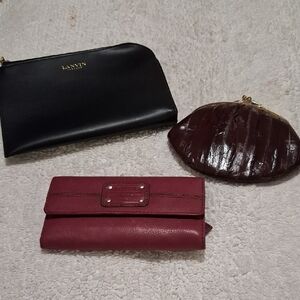 Lanvin Black Pouch & Wallet Bundle